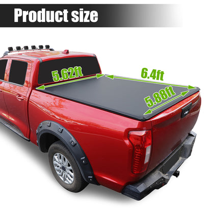 6.4ft Bed Tonneau Cover compatible with 2002-18 Dodge Ram 1500 03-24 2500 3500 Soft Roll-up