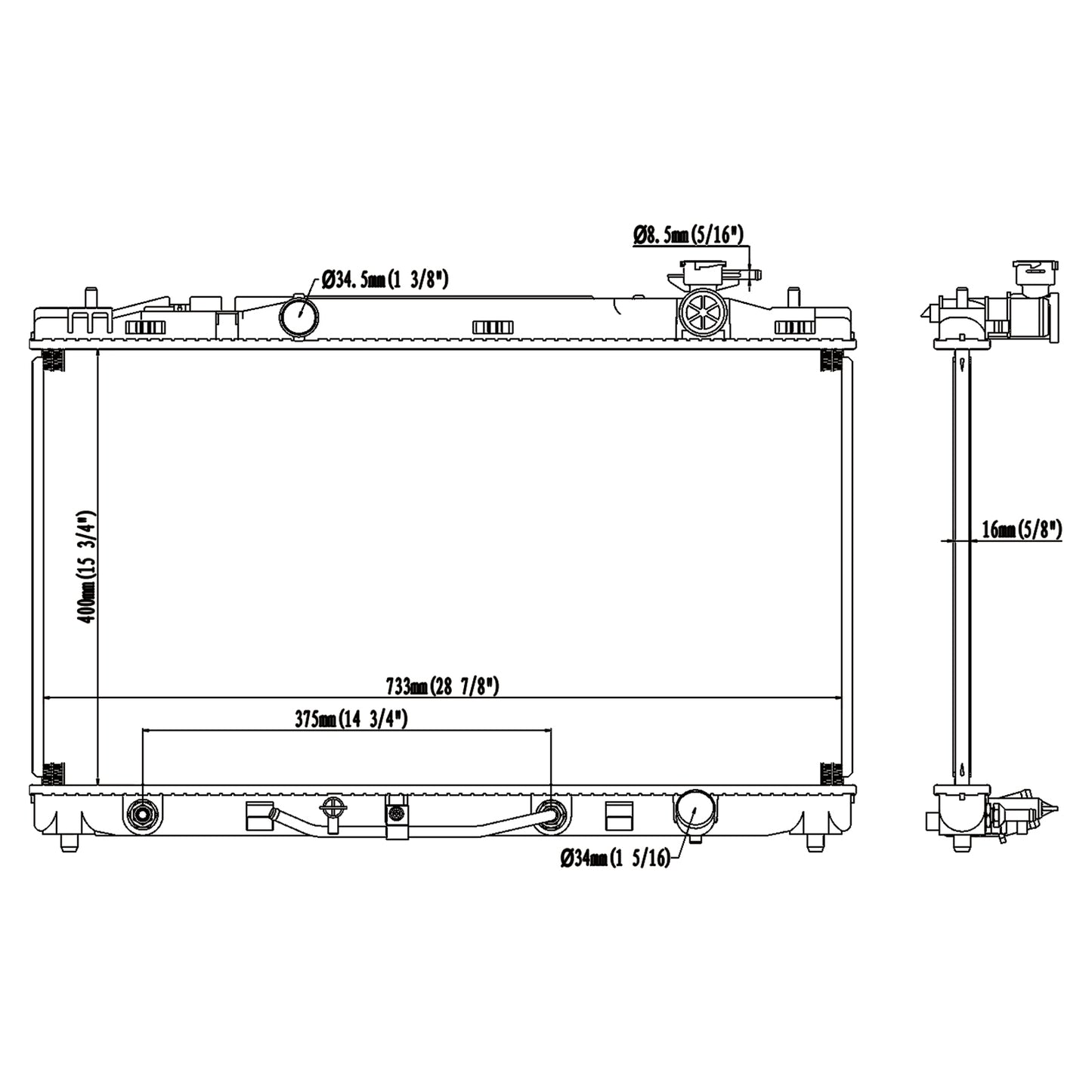 2917 Radiator Fit For 2007-2011 Toyota Camry Base CE SE LE XLE Hybrid 2.4L 2.5L