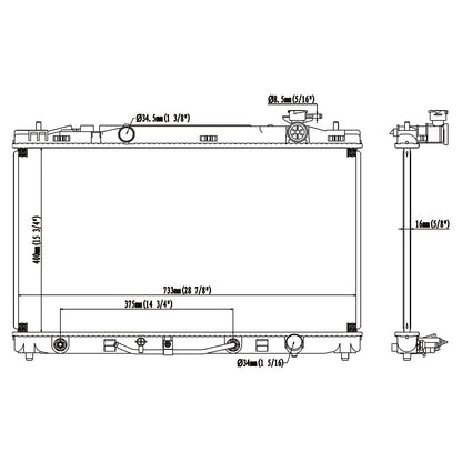 2917 Radiator Fit For 2007-2011 Toyota Camry Base CE SE LE XLE Hybrid 2.4L 2.5L