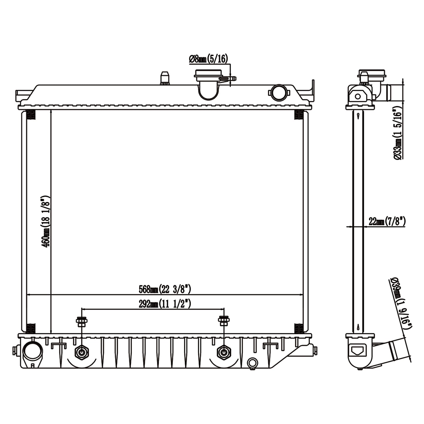 2707 Radiator Fit compatible with Colorado Canyon 04-12 2.8 2.9 L4 3.5 3.7 L5