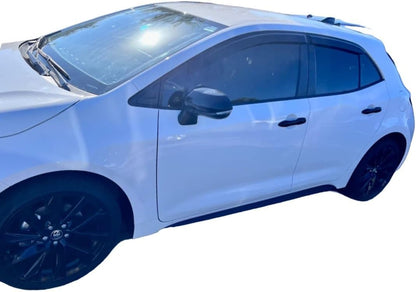 2019-2026 Tape-on Rain Guards for Toyota Corolla Hatchback Side Window Deflector Visors SE Nightshade XSE Durable Tinted Vent Shade 2020 2021 2022 2023 2024 2025