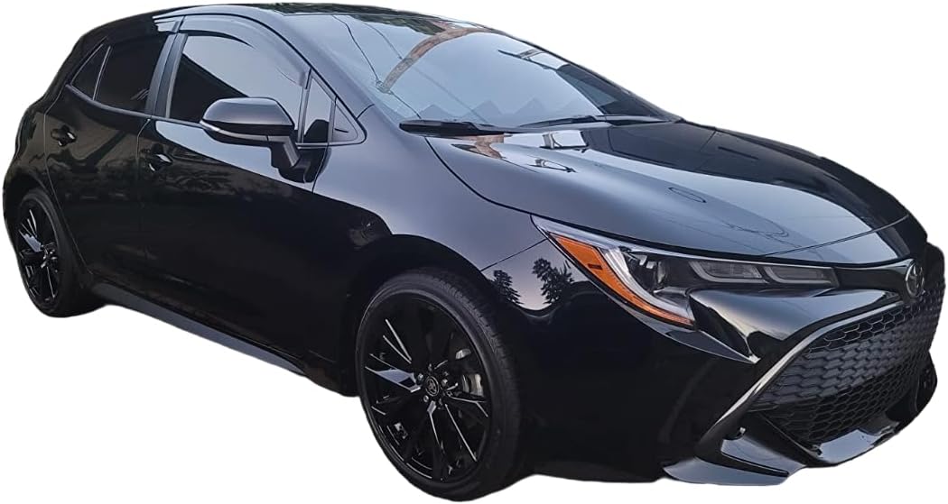 2019-2026 Tape-on Rain Guards for Toyota Corolla Hatchback Side Window Deflector Visors SE Nightshade XSE Durable Tinted Vent Shade 2020 2021 2022 2023 2024 2025