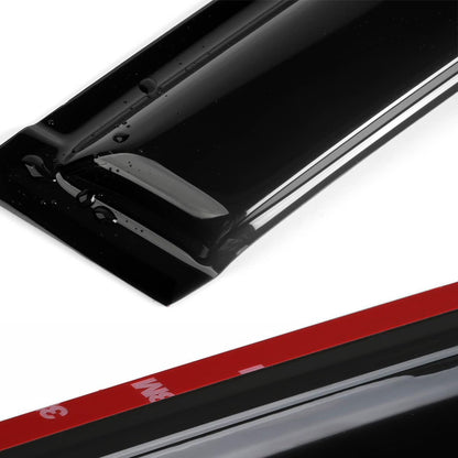 Tape On Side Window Deflectors Vent Window Visor for 2015-2018 Chevy Silverado & GMC Sierra 1500 2500HD 3500HD Double/Extended Cab Rain Guards Sun Shade 4PC-Set Truck Accessories