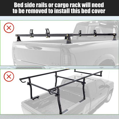 6.5FT Roll Up Truck Bed Soft Tonneau Cover compatible with 2007-13 Toyota Tundra Waterproof
