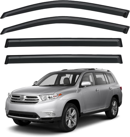 Window Visors Rain Guards for Chevy Tahoe/GMC Yukon 2000-2006, Out-Channel Window Vent Wind Deflectors Visors Shades for 2002-2006 Cadillac Escalade