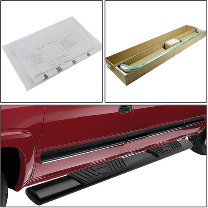 5" Running Boards compatible with Truck 1999-2016 Ford F250-550 Super Duty Extended Cab, Stainless Steel Nerf Bars, Black Powdercoated Non-Slip Side Steps