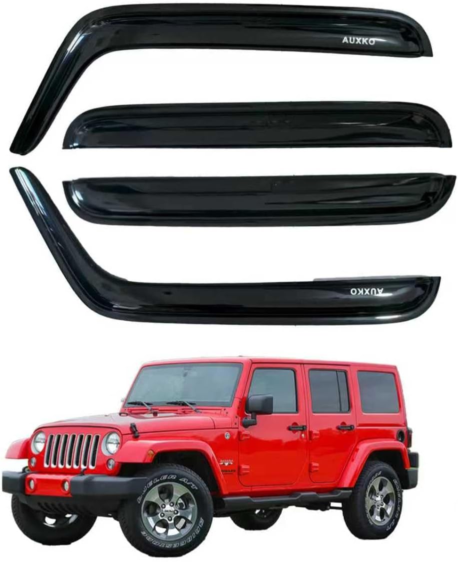 4pcs Rain Guards for 2024-2026 Toyota Tacoma Double Cab, Easy-to-Install Rain Guards for Car Window - Out-Channel Vent Visors Accessories for Truck, Side Window Wind Deflectors & Visors