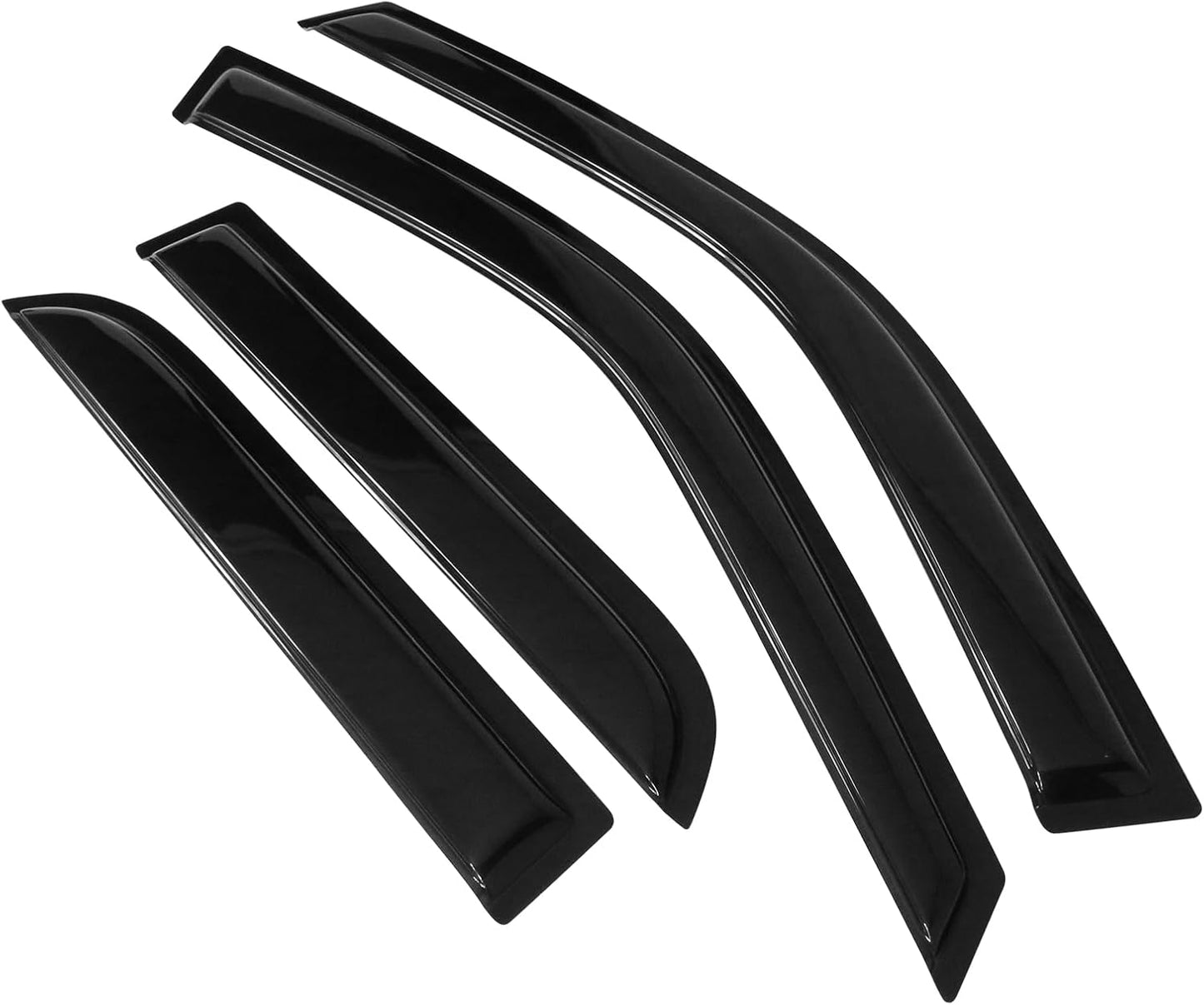 Window Visor Compatible with 2002-2006 Honda CRV SUV, Slim Style Acrylic Smoke Tinted Sun Rain Shade Guard Wind Vent Air Deflector, 2003 2004 2005