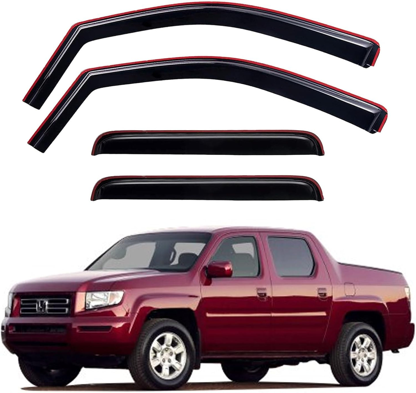 Window Visors Rain Guards for Chevy Tahoe/GMC Yukon 2000-2006, Out-Channel Window Vent Wind Deflectors Visors Shades for 2002-2006 Cadillac Escalade