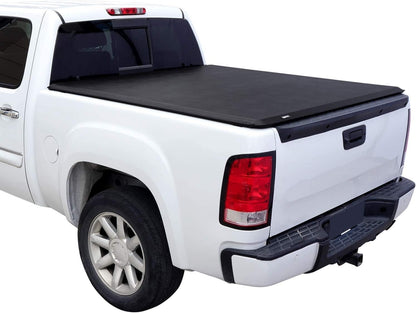 Roll-Up 6.5 feet Truck Bed Tonneau Cover compatible with 2014-2019 Chevy Silverado, GMC Sierra 1500, 2015-2018 Silverado Sierra 2500 3500 HD, Fleetside