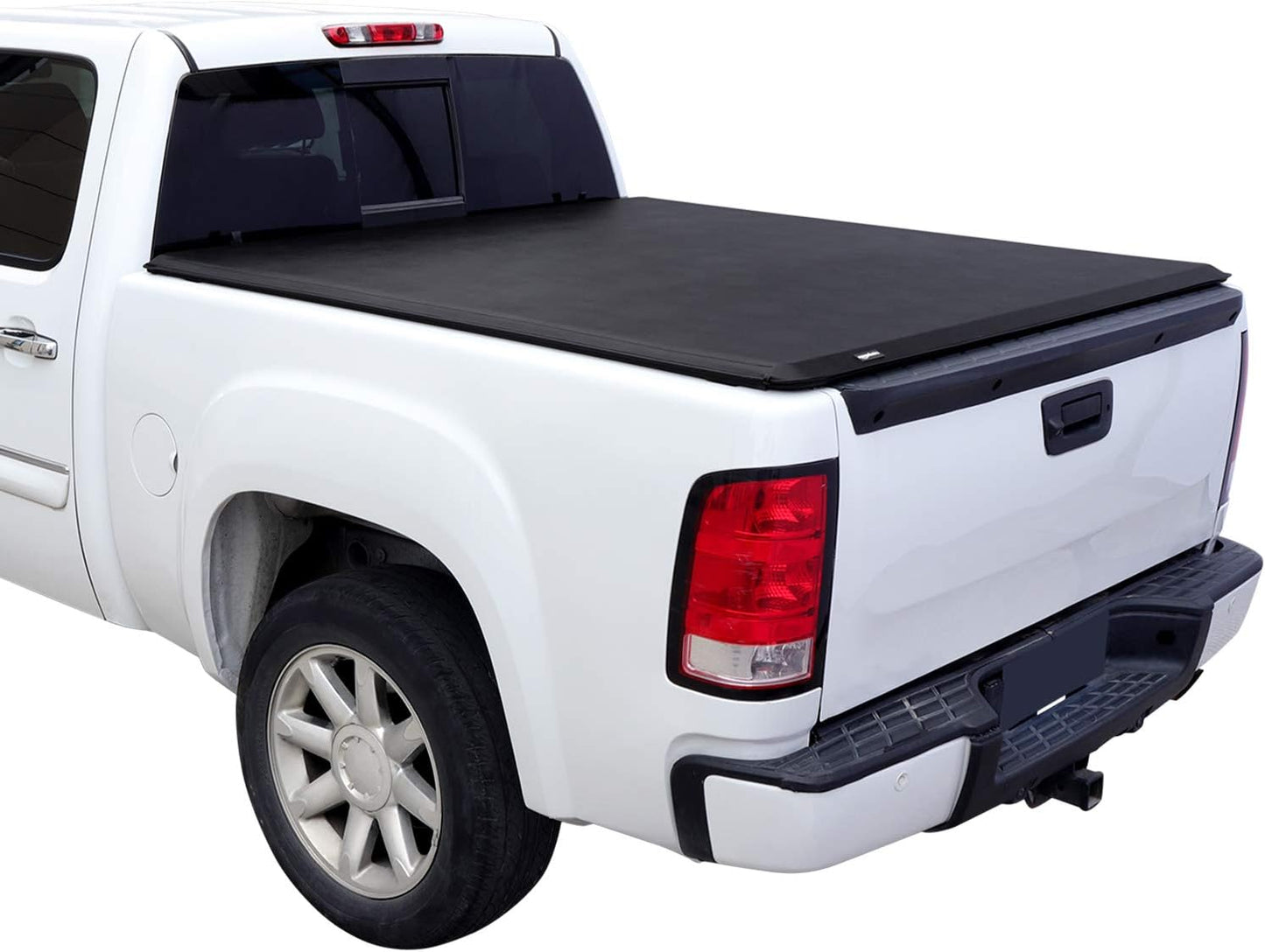 Roll-Up 6.5 feet Truck Bed Tonneau Cover compatible with 2014-2019 Chevy Silverado, GMC Sierra 1500, 2015-2018 Silverado Sierra 2500 3500 HD, Fleetside