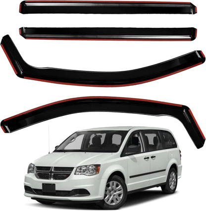 4pcs Rain Guards for 2024-2026 Toyota Tacoma Double Cab, Easy-to-Install Rain Guards for Car Window - Out-Channel Vent Visors Accessories for Truck, Side Window Wind Deflectors & Visors