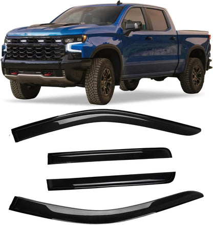 4pcs Window Visor Fit compatible with 2016-2021 Honda Civic Window Vent Deflector Visors