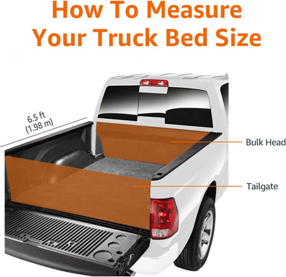 Roll-Up 6.5 feet Truck Bed Tonneau Cover compatible with 2014-2019 Chevy Silverado, GMC Sierra 1500, 2015-2018 Silverado Sierra 2500 3500 HD, Fleetside