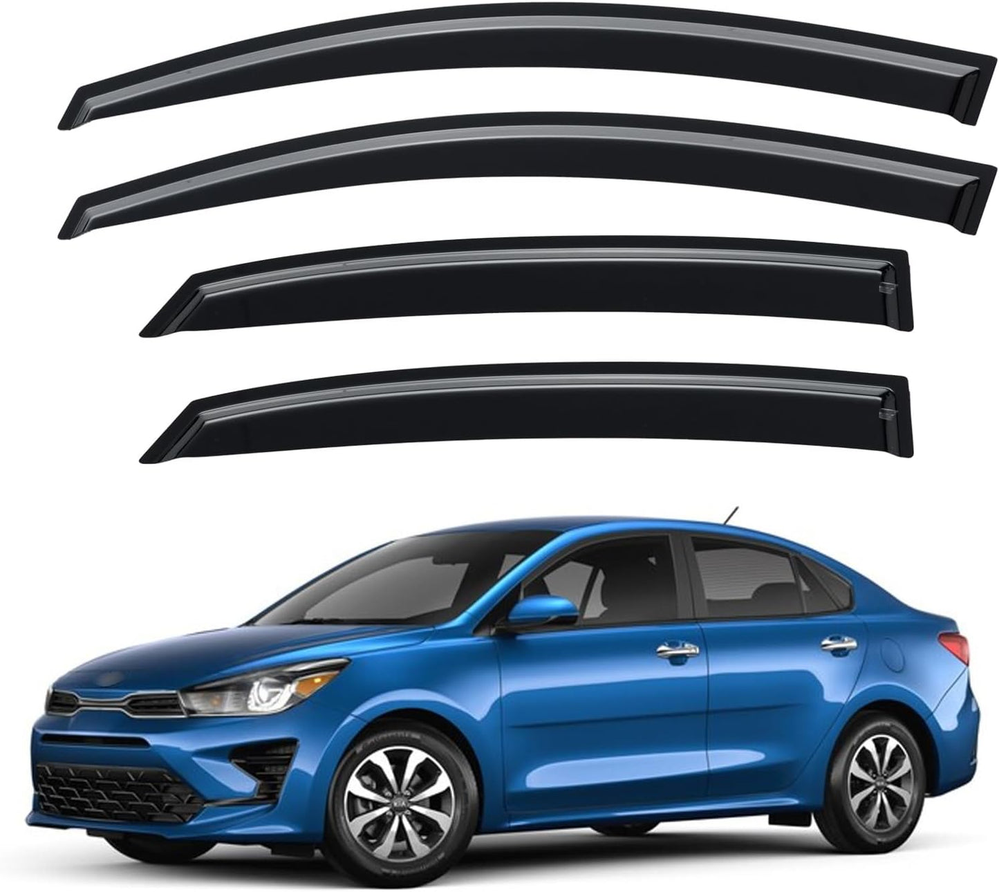 Window Visors Rain Guards for Chevy Tahoe/GMC Yukon 2000-2006, Out-Channel Window Vent Wind Deflectors Visors Shades for 2002-2006 Cadillac Escalade