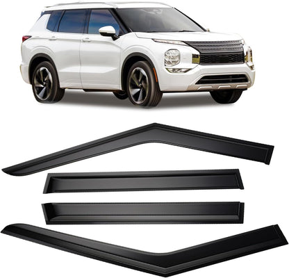 4pcs Window Visor Fit compatible with 2016-2021 Honda Civic Window Vent Deflector Visors