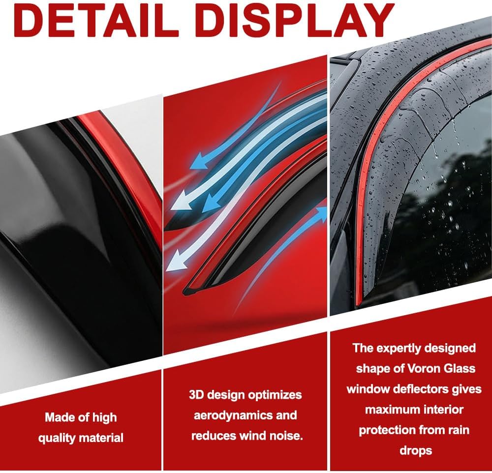 4pc Set Rain Guards fits for 2009 2010 2011 2012 2013 Toyota Corolla Window Visor Deflector