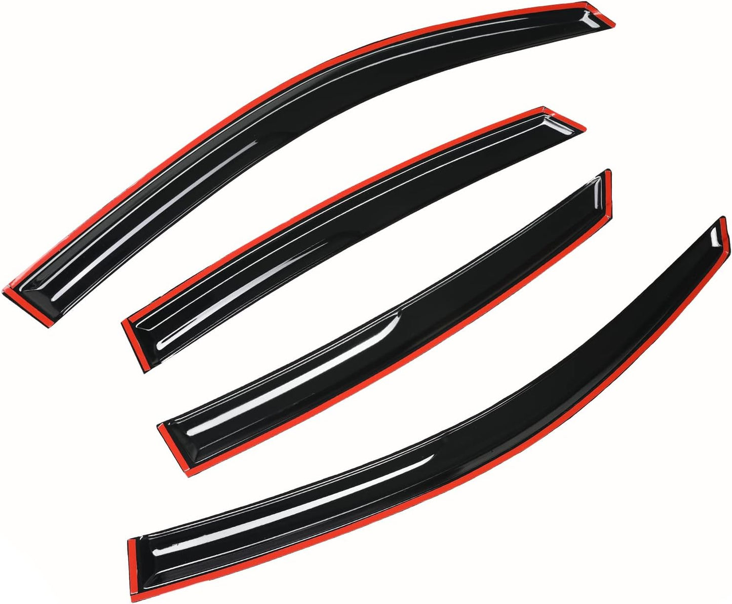 4pcs Window Visor Fit compatible with 2016-2021 Honda Civic Window Vent Deflector Visors