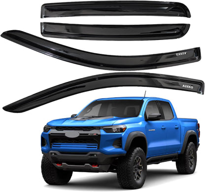 4pcs Rain Guards for 2024-2026 Toyota Tacoma Double Cab, Easy-to-Install Rain Guards for Car Window - Out-Channel Vent Visors Accessories for Truck, Side Window Wind Deflectors & Visors