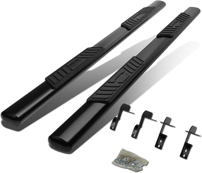 5" Running Boards compatible with Truck 1999-2016 Ford F250-550 Super Duty Extended Cab, Stainless Steel Nerf Bars, Black Powdercoated Non-Slip Side Steps