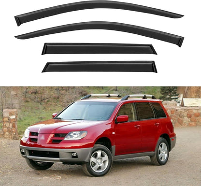 Window Visors Rain Guards for Chevy Tahoe/GMC Yukon 2000-2006, Out-Channel Window Vent Wind Deflectors Visors Shades for 2002-2006 Cadillac Escalade