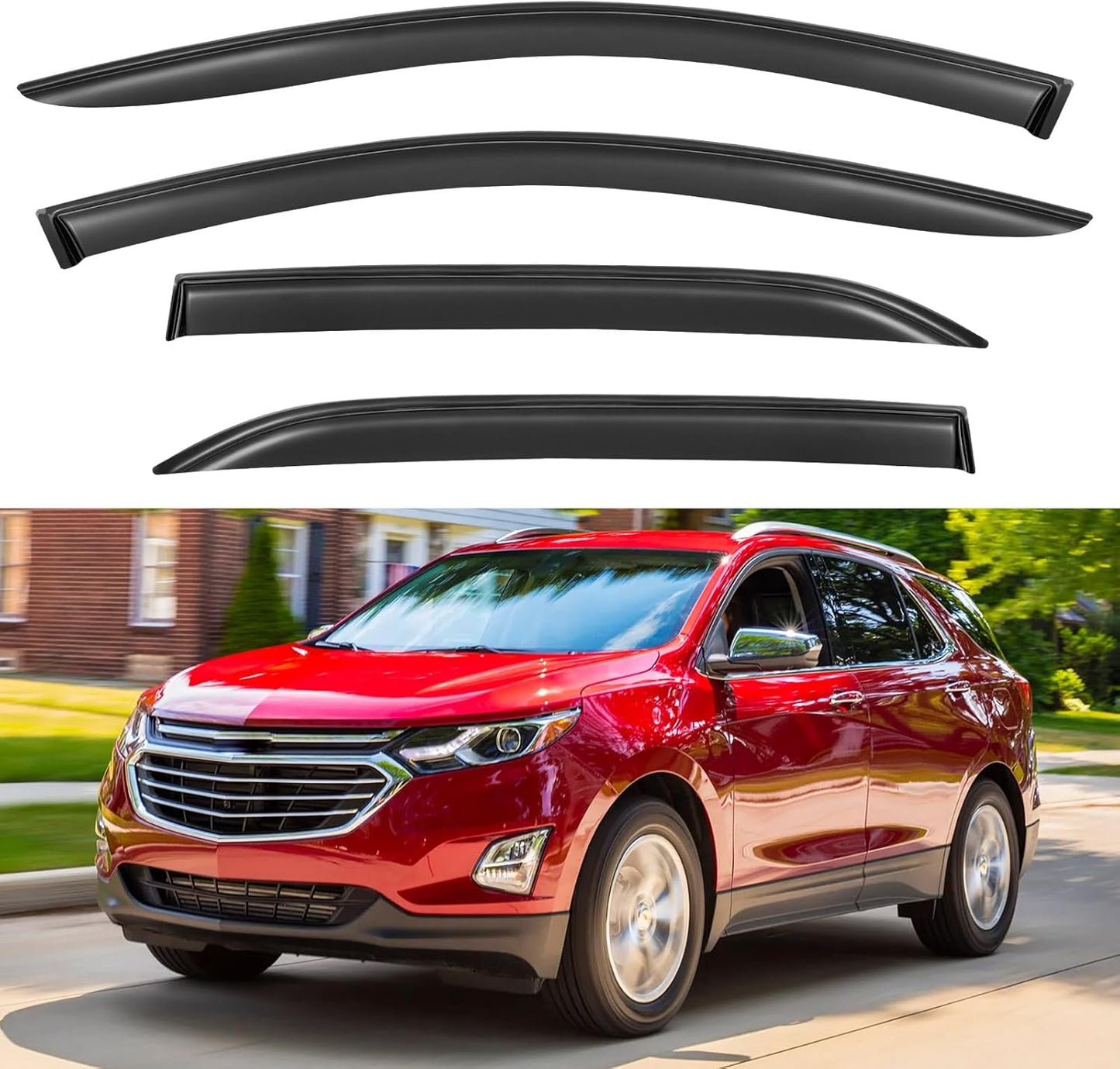 Window Visors Rain Guards for Chevy Tahoe/GMC Yukon 2000-2006, Out-Channel Window Vent Wind Deflectors Visors Shades for 2002-2006 Cadillac Escalade