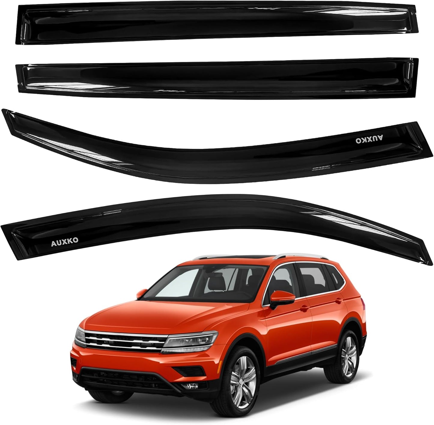 4pcs Rain Guards for 2024-2026 Toyota Tacoma Double Cab, Easy-to-Install Rain Guards for Car Window - Out-Channel Vent Visors Accessories for Truck, Side Window Wind Deflectors & Visors