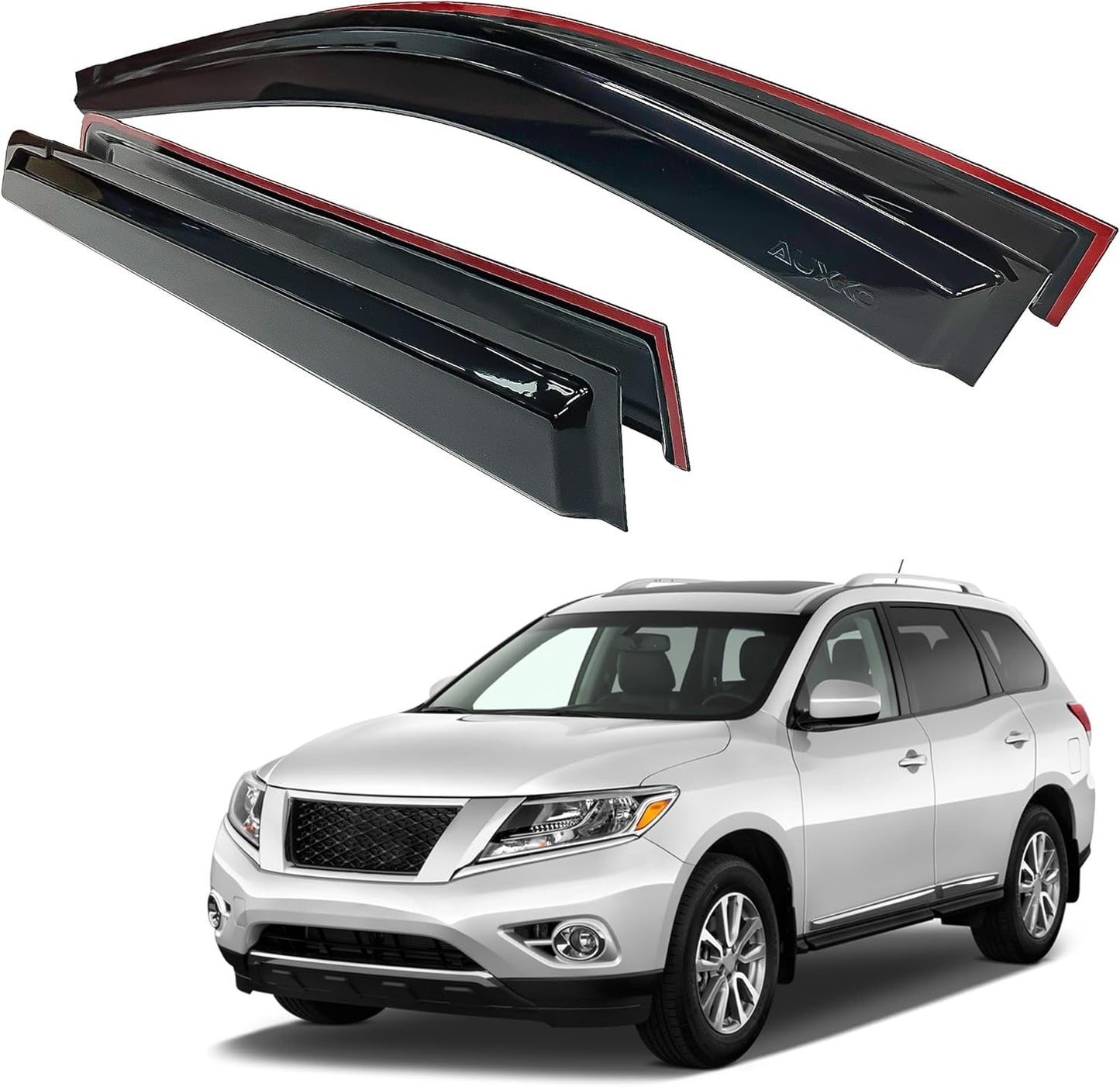 4pcs Rain Guards for 2024-2026 Toyota Tacoma Double Cab, Easy-to-Install Rain Guards for Car Window - Out-Channel Vent Visors Accessories for Truck, Side Window Wind Deflectors & Visors