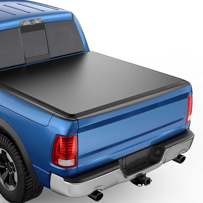 6.4Ft Soft Roll Up Tonneau Cover compatible with 2003-2010, 2011-2018, 2019-2023 Dodge Ram 1500, 2011-2024 Ram 2500 3500 6.4 Ft Bed Fleetside Without Rambox