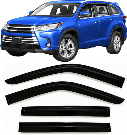 2019-2026 Tape-on Rain Guards for Toyota Corolla Hatchback Side Window Deflector Visors SE Nightshade XSE Durable Tinted Vent Shade 2020 2021 2022 2023 2024 2025