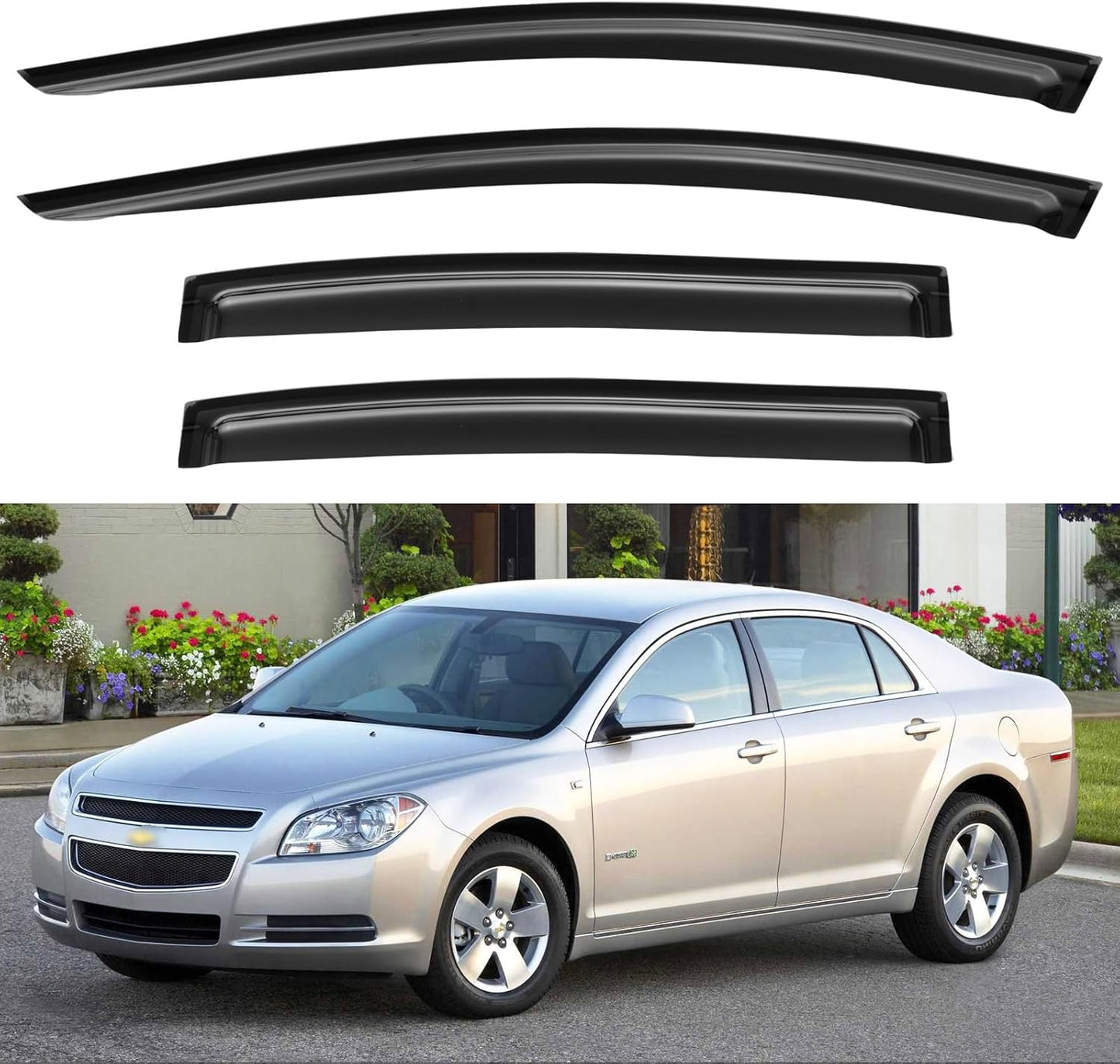 Window Visors Rain Guards for Chevy Tahoe/GMC Yukon 2000-2006, Out-Channel Window Vent Wind Deflectors Visors Shades for 2002-2006 Cadillac Escalade