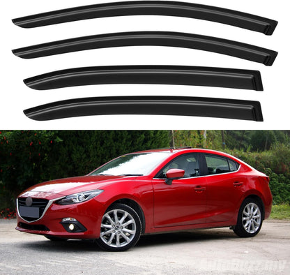 Window Visors Rain Guards for Chevy Tahoe/GMC Yukon 2000-2006, Out-Channel Window Vent Wind Deflectors Visors Shades for 2002-2006 Cadillac Escalade