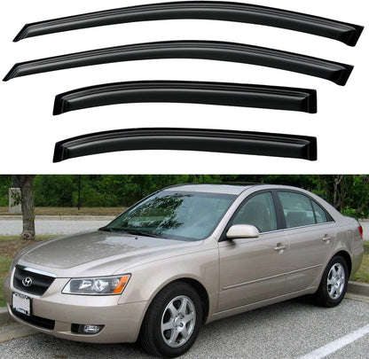 Window Visors Rain Guards for Chevy Tahoe/GMC Yukon 2000-2006, Out-Channel Window Vent Wind Deflectors Visors Shades for 2002-2006 Cadillac Escalade