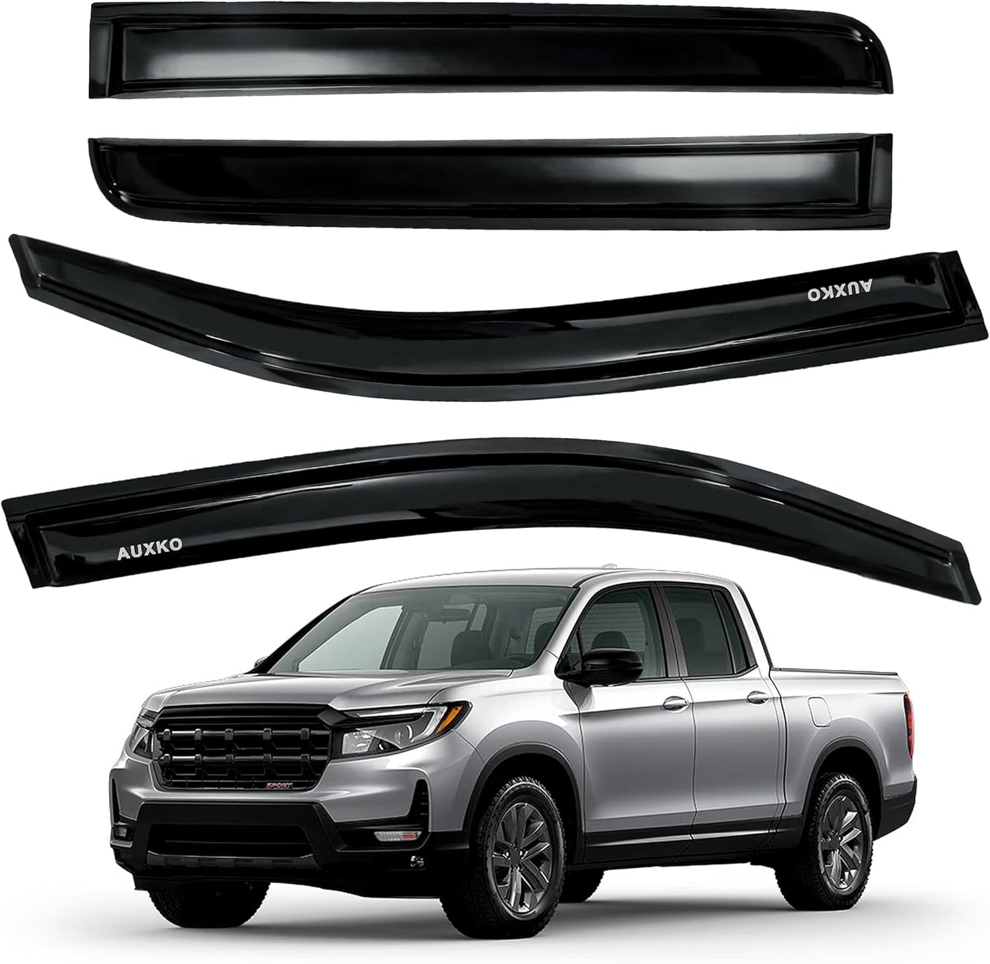 4pcs Rain Guards for 2024-2026 Toyota Tacoma Double Cab, Easy-to-Install Rain Guards for Car Window - Out-Channel Vent Visors Accessories for Truck, Side Window Wind Deflectors & Visors