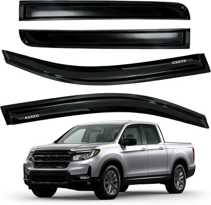 4pcs Rain Guards for 2024-2026 Toyota Tacoma Double Cab, Easy-to-Install Rain Guards for Car Window - Out-Channel Vent Visors Accessories for Truck, Side Window Wind Deflectors & Visors