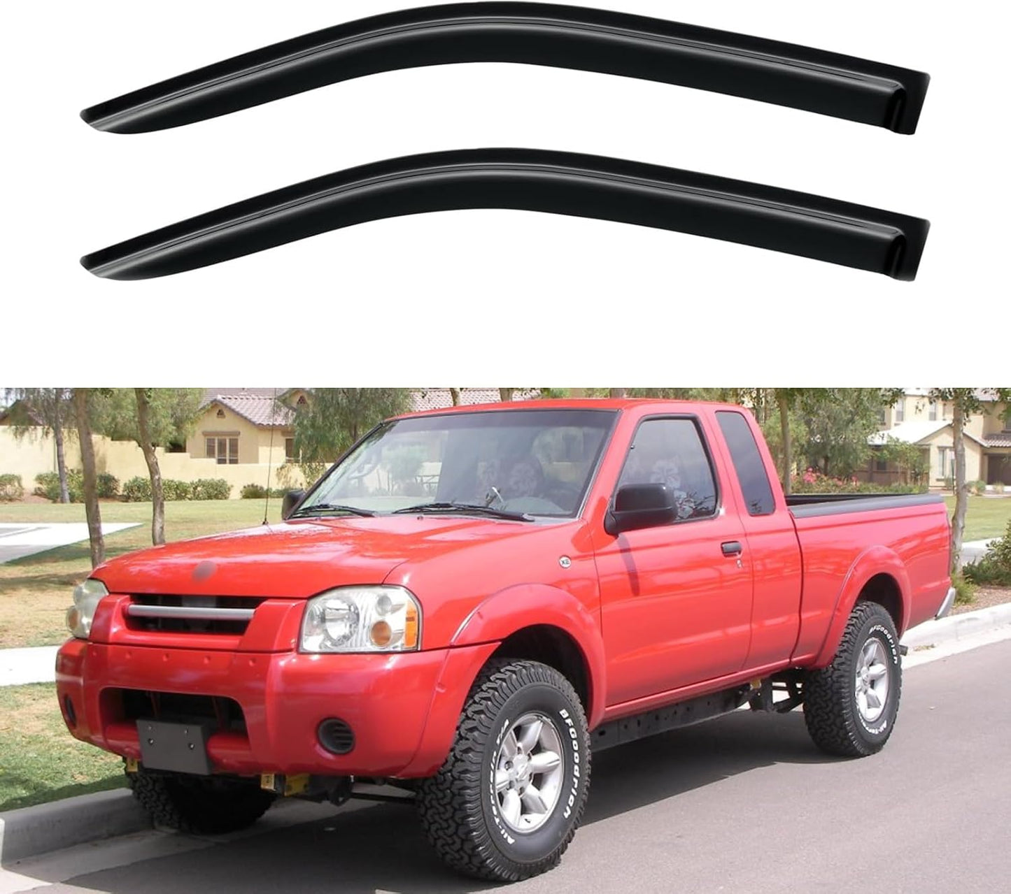 Window Visors Rain Guards for Chevy Tahoe/GMC Yukon 2000-2006, Out-Channel Window Vent Wind Deflectors Visors Shades for 2002-2006 Cadillac Escalade