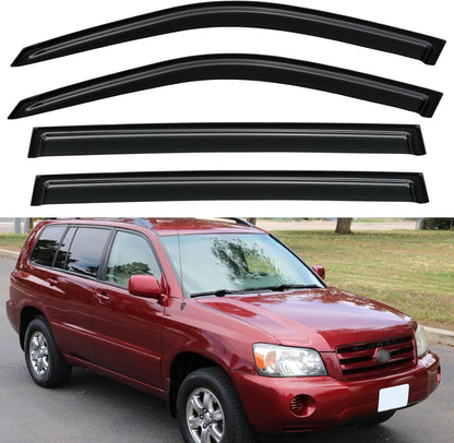 Window Visors Rain Guards for Chevy Tahoe/GMC Yukon 2000-2006, Out-Channel Window Vent Wind Deflectors Visors Shades for 2002-2006 Cadillac Escalade