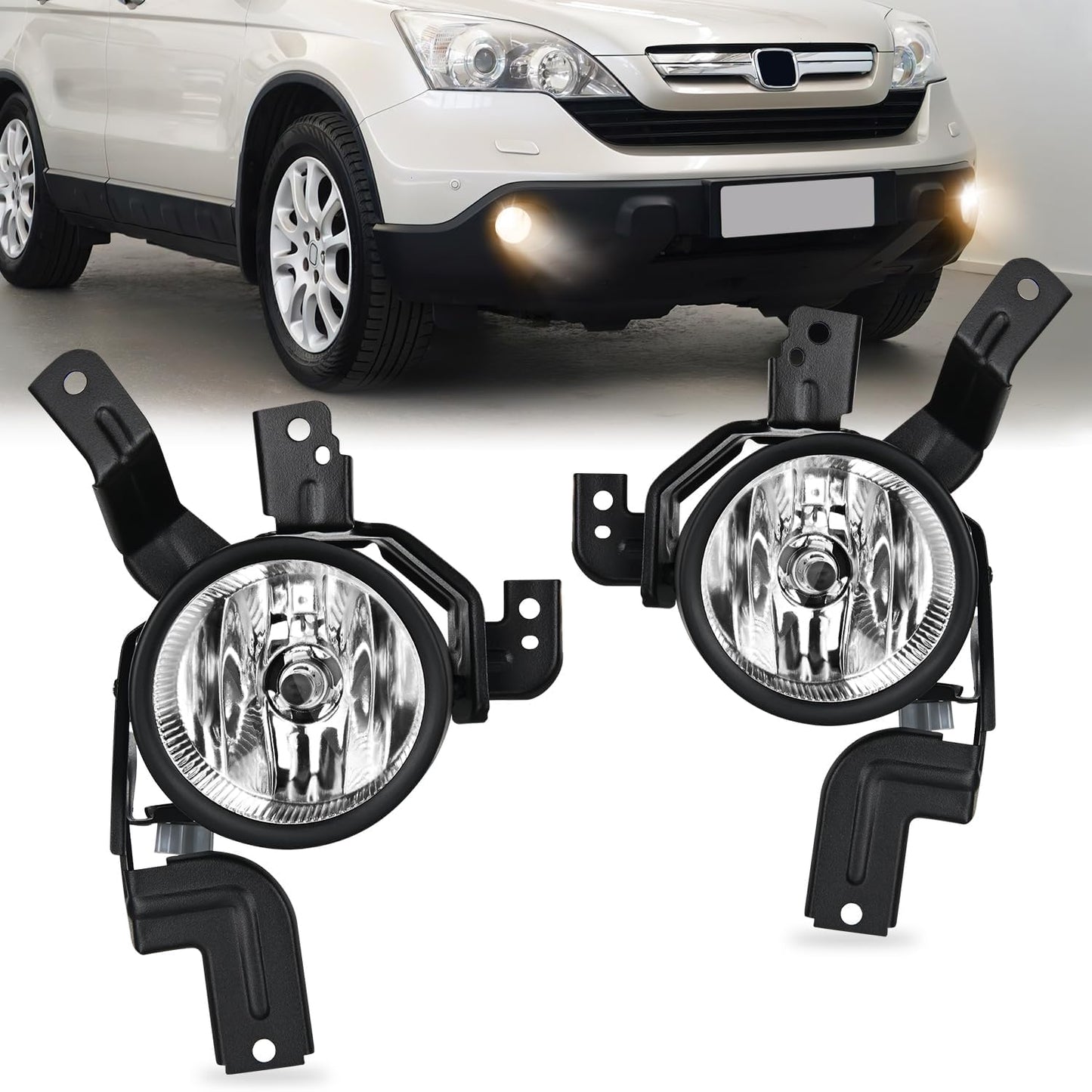 Fog Lights Assembly Compatible with 2013 2014 2015 2016 2017 2018 2019 2020 Honda City CRV CRZ Civic Crosstour Ram Promaster Jeep Cherokee Compass Acura TSX ILX RDX Chrysler