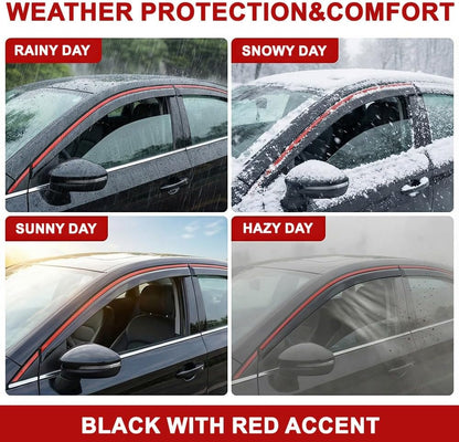 4pc Set Rain Guards fits for 2009 2010 2011 2012 2013 Toyota Corolla Window Visor Deflector