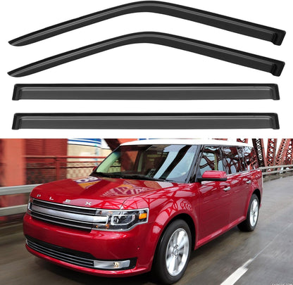 Window Visors Rain Guards for Chevy Tahoe/GMC Yukon 2000-2006, Out-Channel Window Vent Wind Deflectors Visors Shades for 2002-2006 Cadillac Escalade