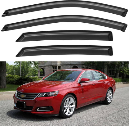 Window Visors Rain Guards for Chevy Tahoe/GMC Yukon 2000-2006, Out-Channel Window Vent Wind Deflectors Visors Shades for 2002-2006 Cadillac Escalade