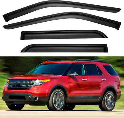 Window Visors Rain Guards for Chevy Tahoe/GMC Yukon 2000-2006, Out-Channel Window Vent Wind Deflectors Visors Shades for 2002-2006 Cadillac Escalade