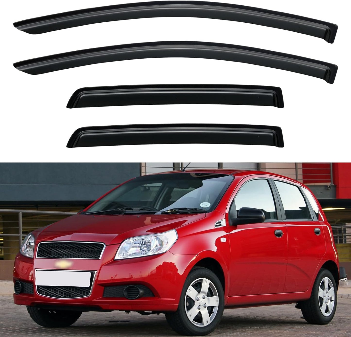 Window Visors Rain Guards for Chevy Tahoe/GMC Yukon 2000-2006, Out-Channel Window Vent Wind Deflectors Visors Shades for 2002-2006 Cadillac Escalade