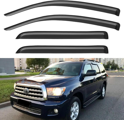 Window Visors Rain Guards for Chevy Tahoe/GMC Yukon 2000-2006, Out-Channel Window Vent Wind Deflectors Visors Shades for 2002-2006 Cadillac Escalade