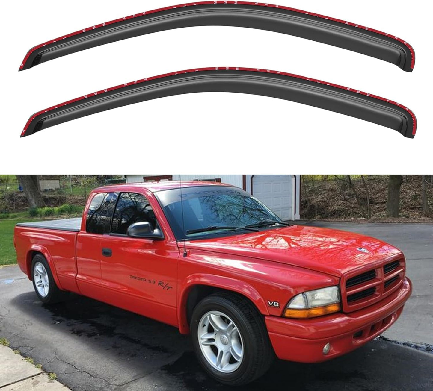 Window Visors Rain Guards for Chevy Tahoe/GMC Yukon 2000-2006, Out-Channel Window Vent Wind Deflectors Visors Shades for 2002-2006 Cadillac Escalade