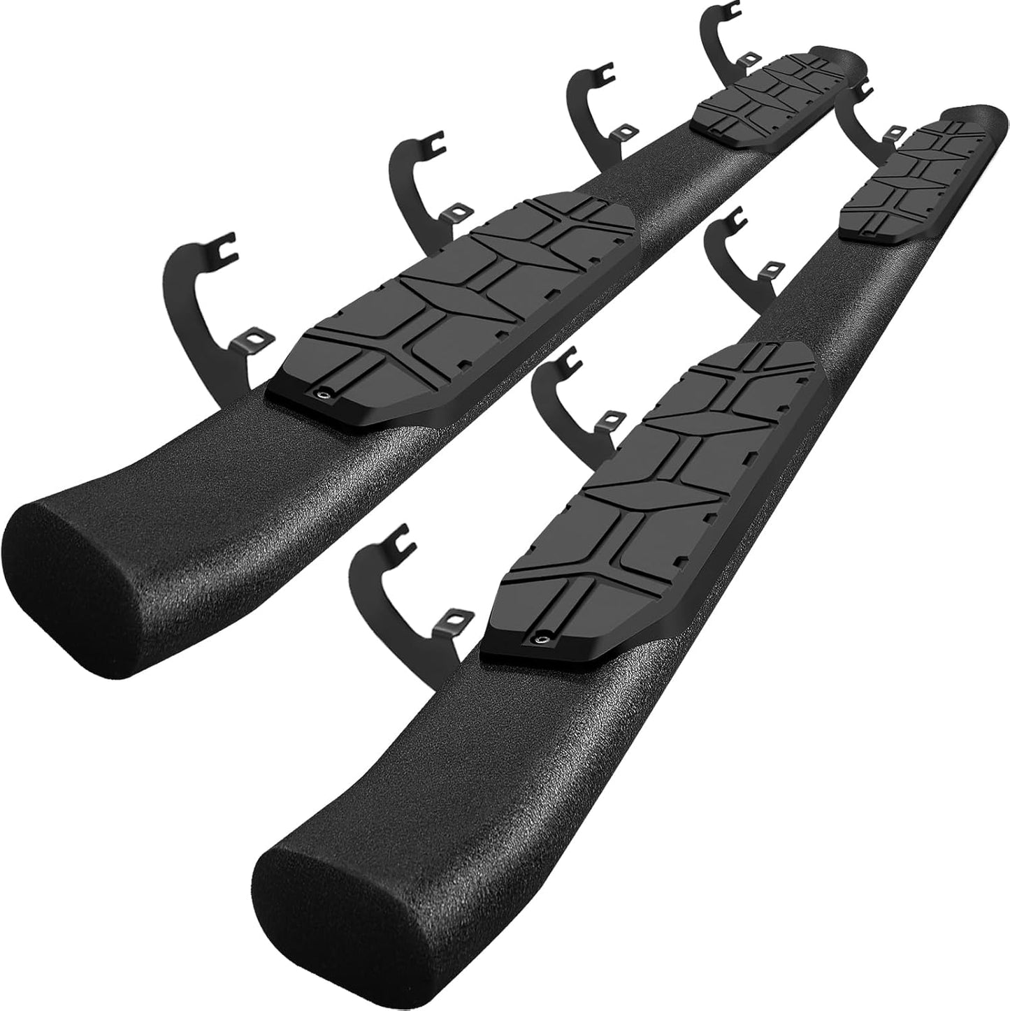 4.3 Inches Running Boards Compatible with 2019-2026 Chevy Silverado/Sierra 1500 Crew Cab & 2020-2026 Chevy Silverado/Sierra 2500HD 3500HD Crew Cab, Chevy Side Steps and Carbon Steel