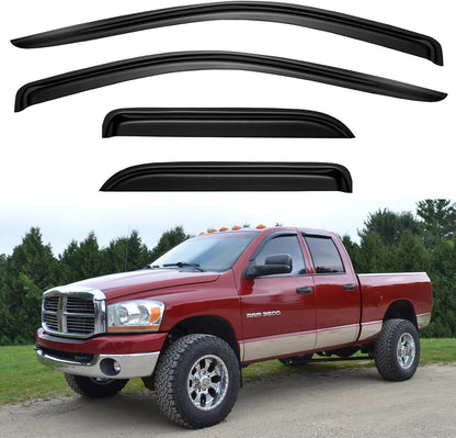 Window Visors Rain Guards for Chevy Tahoe/GMC Yukon 2000-2006, Out-Channel Window Vent Wind Deflectors Visors Shades for 2002-2006 Cadillac Escalade