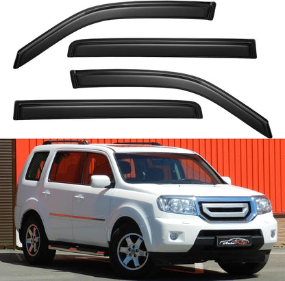 Window Visors Rain Guards for Chevy Tahoe/GMC Yukon 2000-2006, Out-Channel Window Vent Wind Deflectors Visors Shades for 2002-2006 Cadillac Escalade