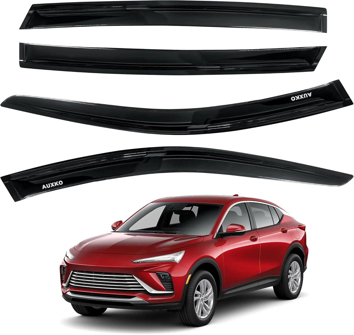 4pcs Rain Guards for 2024-2026 Toyota Tacoma Double Cab, Easy-to-Install Rain Guards for Car Window - Out-Channel Vent Visors Accessories for Truck, Side Window Wind Deflectors & Visors