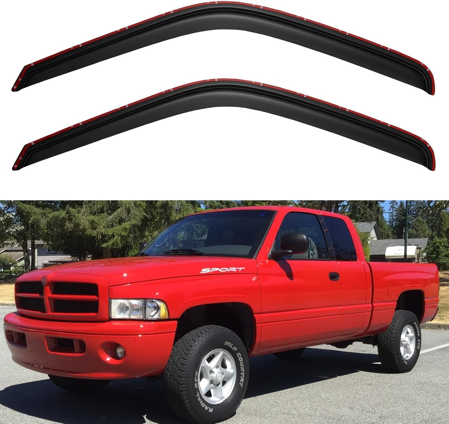 Window Visors Rain Guards for Chevy Tahoe/GMC Yukon 2000-2006, Out-Channel Window Vent Wind Deflectors Visors Shades for 2002-2006 Cadillac Escalade